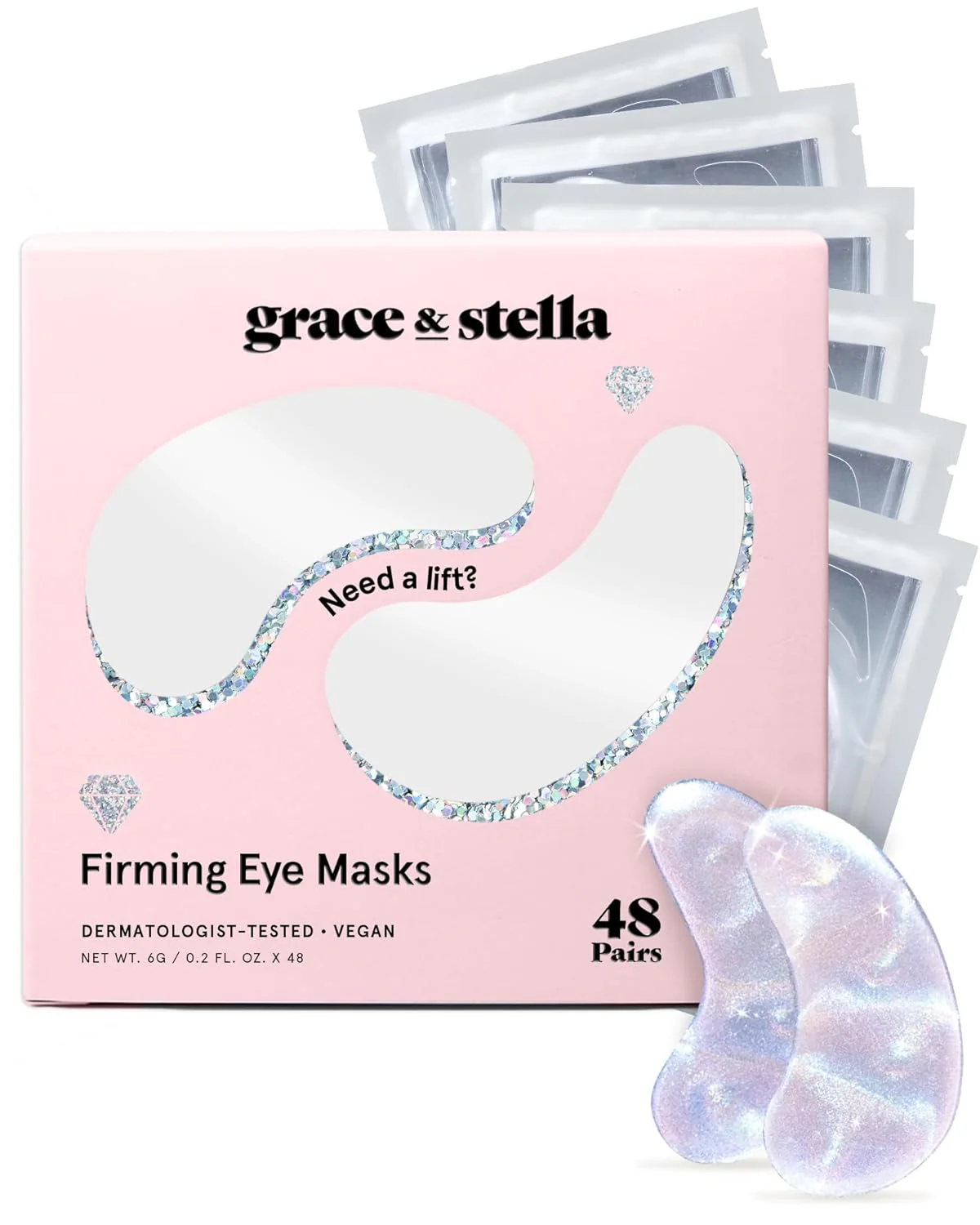 Firming white eye masks - 48 Pairs