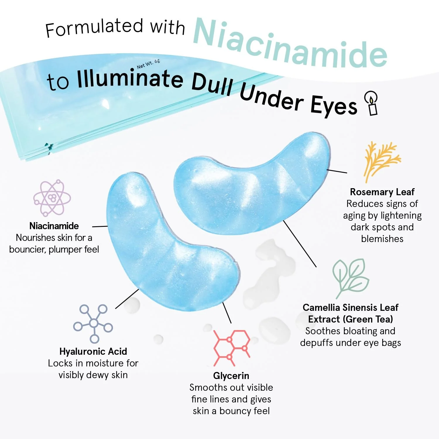 illuminating Blue eye masks - 24 Pairs - Image 2