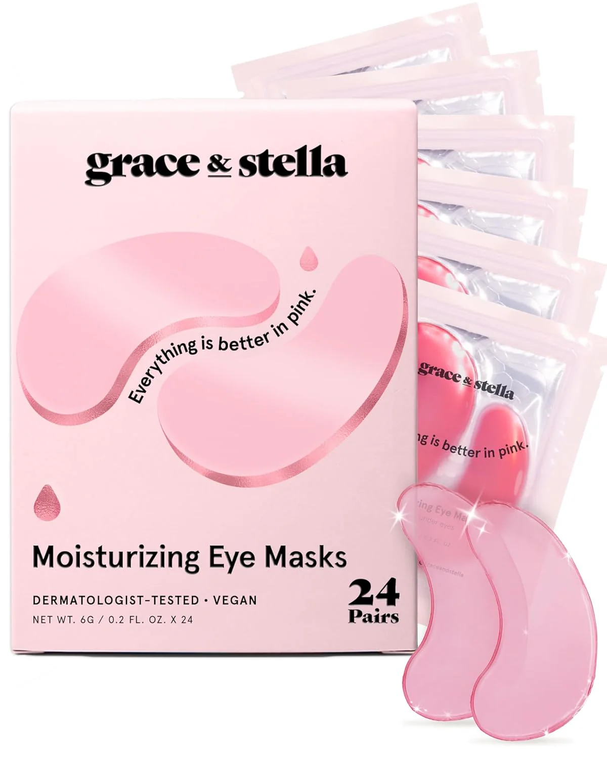 Moisturizing Pink eye masks - 24 Pairs