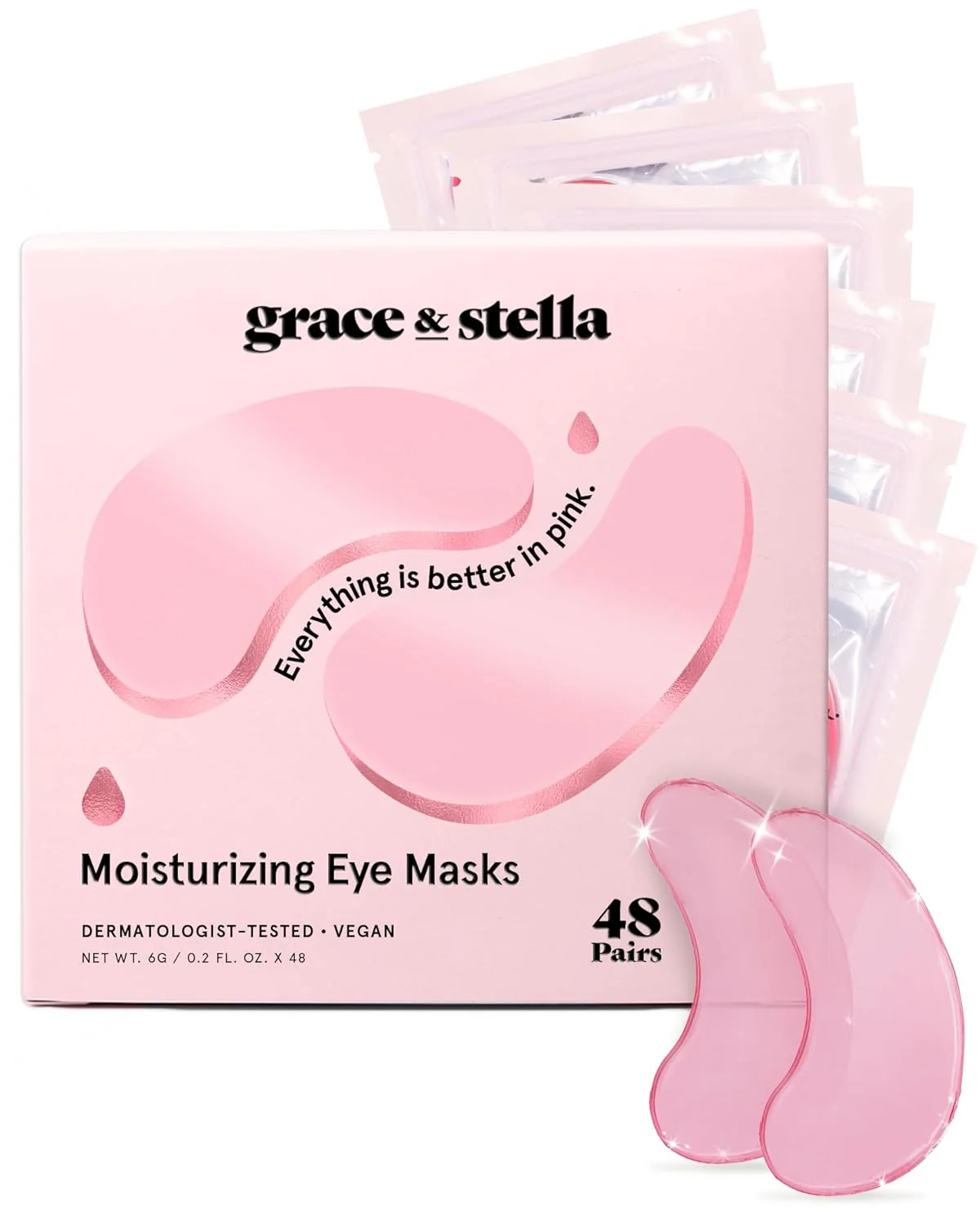 Moisturizing Pink eye masks - 48 Pairs