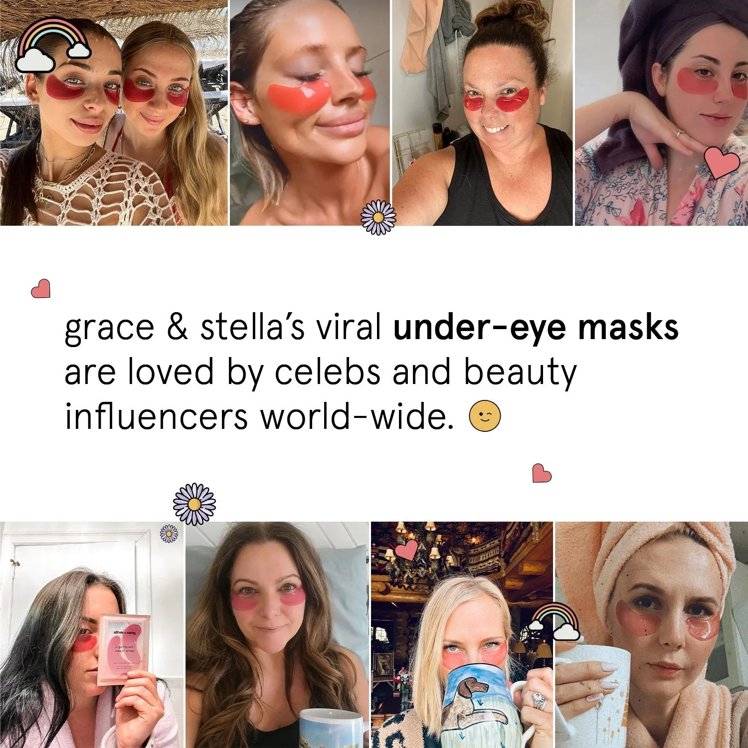 pink eye masks (6 pairs) - Image 5