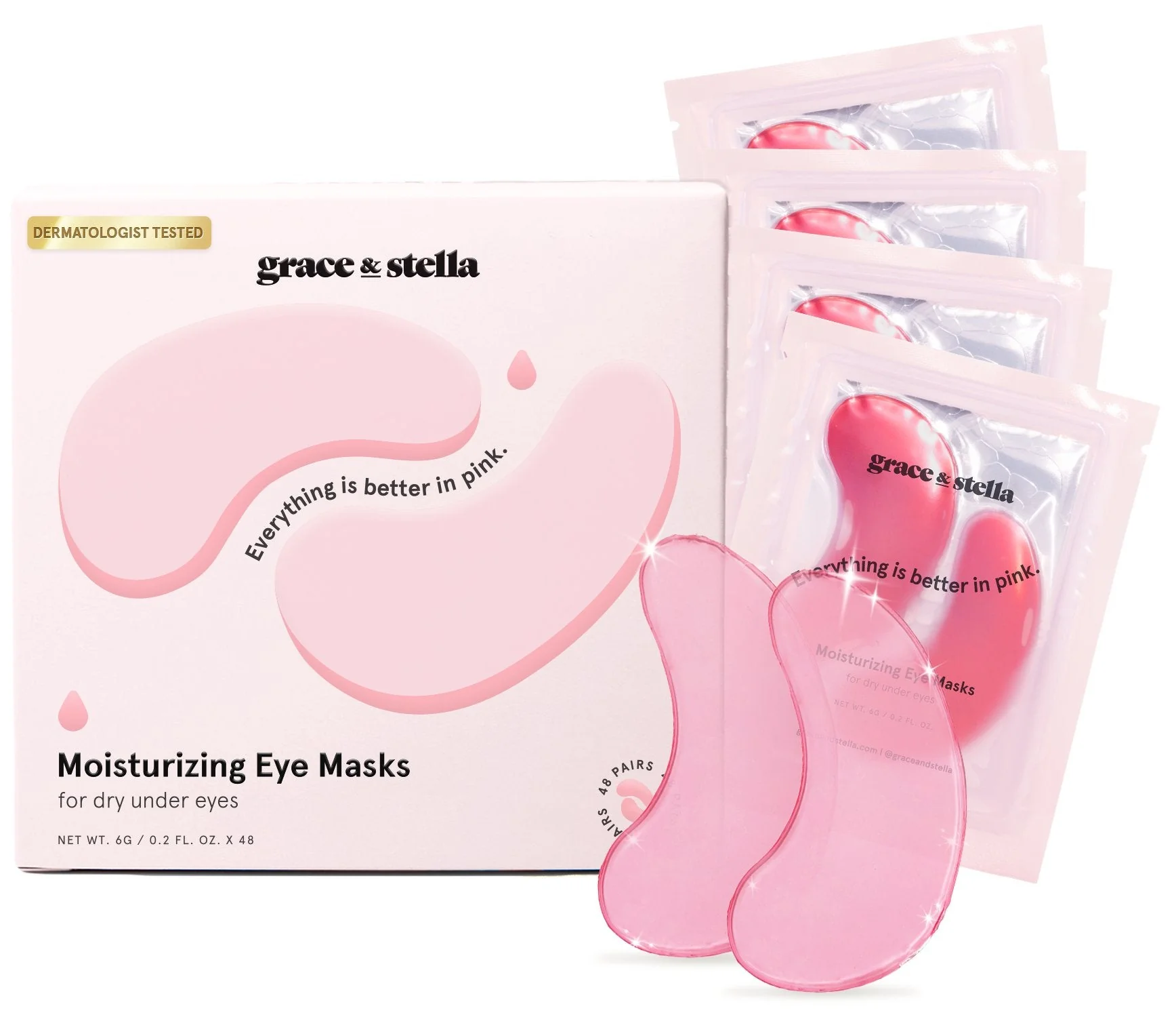 pink eye masks (6 pairs) - Image 8
