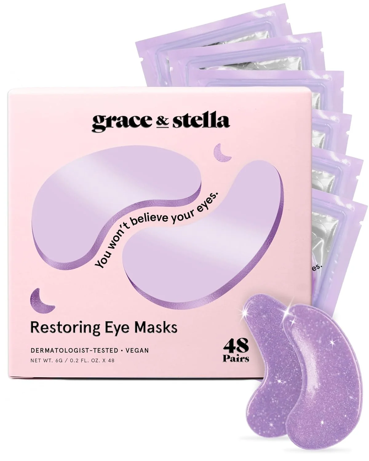 Restoring Purple eye masks - 48 Pairs